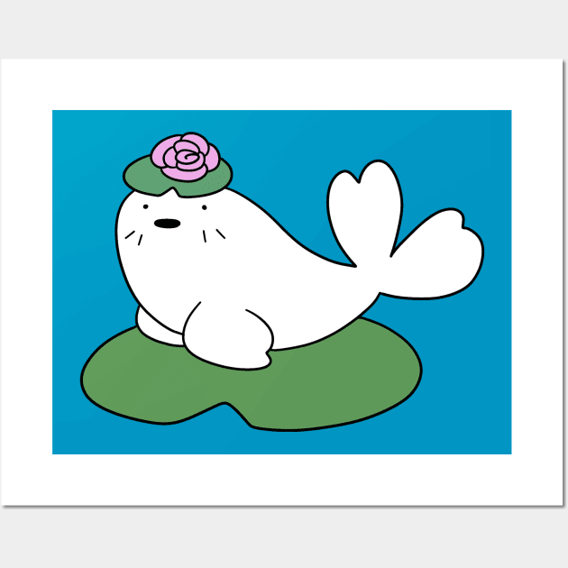 Lilypad Baby Harp Seal Wall Art by saradaboru